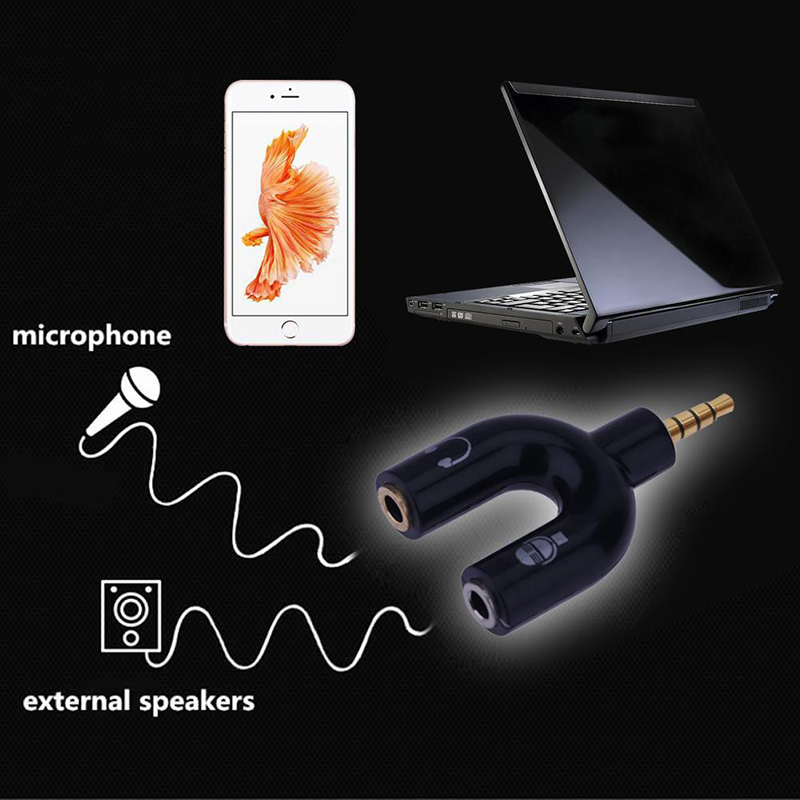 Earphone Splitter Jack - Adaptador divisor de conector para auriculares